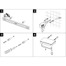 Бумагодержатель LEMARKGLASS LINE с полкой, чёрный/чёрное стекло 9722030